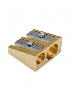 Sacapuntas Latón Doble Agujero M+R Cuadrado MG603-0020