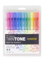 Marcadores Twintone Tombow Set Rainbow 12 Colores TB61526