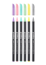 Marcadores Punta Fibra Fina Edding Set 6 Tonos Pastel 4-1200-6-999