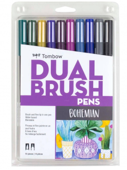 Marcadores Tombow Dual Brush Set 10 Colores Bohemios TB56218