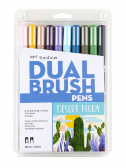 Marcadores Tombow Dual Brush Set 10 Colores Flora Desertica TB56197
