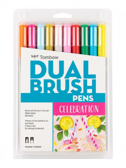 Marcadores Tombow Dual Brush Set 10 Colores Celebración TB56215