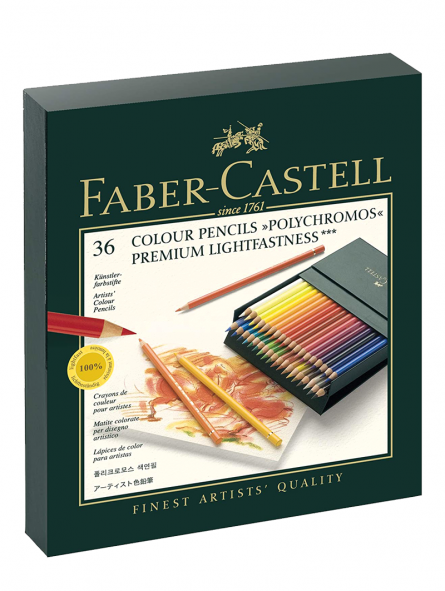 Lápices De Colores Polychromos Faber Castell Estuche 36 Lápices