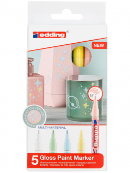 Marcadores Pintura Permanente Edding Set 5 Pastel Punta 1-2mm 4-751-5-099