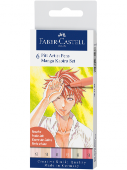 Marcadores Pitt Artist Pen Faber Castell Set 6 Manga Kaoiro B FC167168