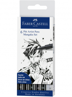 Tiralíneas Pitt Artist Pen Faber Castell Set Mangaka 6 FC167124