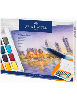 Acuarela en Pastillas Faber Castell Set 36 Colores FC169736