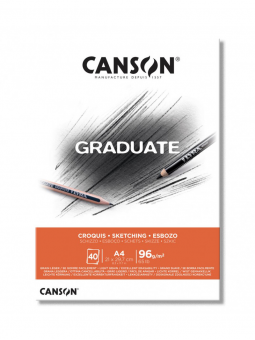 Block Dibujo Canson Graduate Esbozo A4 96gr 40 Hojas 110362