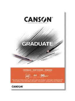 Block Dibujo Canson Graduate Esbozo A4 96gr 40 Hojas C400110362
