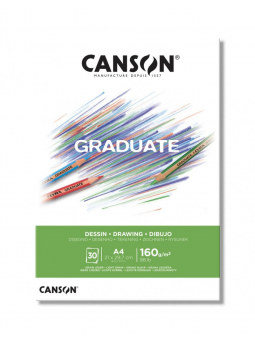 Block Dibujo Canson Graduate Dibujo A4 160gr 30 Hojas C400110365
