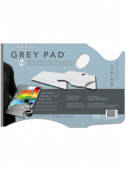 Paleta para Mezclar de Papel Gris New Wave 28x41cm Ergonómica NW00401