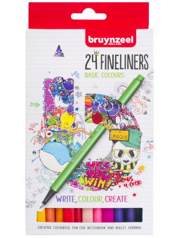 Marcadores Punta Fina Bruynzeel Set 24 Colores 60241024