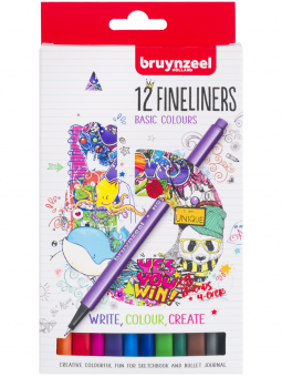 Marcadores Punta Fina Bruynzeel Set 12 Colores 60241112