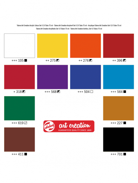 Acrílicos Art Creation Set 12 Colores 75ml 3582812M