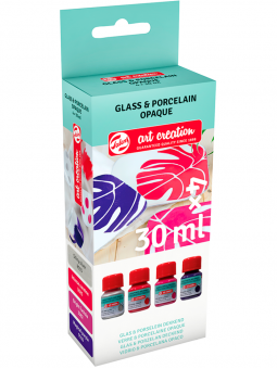 Pintura para Porcelana y Vidrio Opaca Art Creation Set 4 Tonos Florales 30ml 410900002