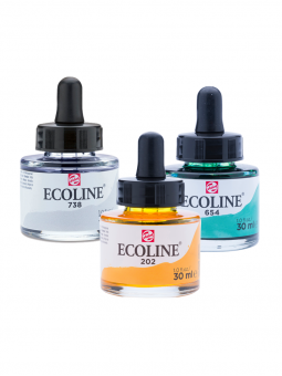 Acuarela Líquida Ecoline Frasco 30ml  Color Animal Acuarela Líquida  Ecoline Frasco 30 ml Amarillo de Arena 259