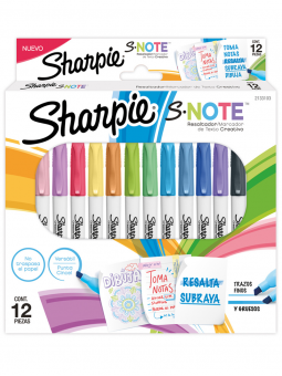 Destacadores Sharpie Note Set 12 Tonos Pasteles 2133103