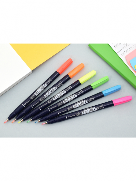 Tombow Fudenosuke Brush Pen Set of 10 Colors
