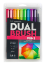 Marcadores Tombow Dual Brush Set 10 Colores Vivos TB56185