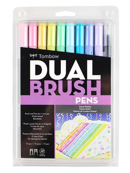 Tombow Dual Brush Pastel - Review en Español - Rotulador Lettering  Acuarelable - UGDT 