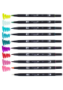 Marcadores Tombow Dual Brush Set 10 Colores Tropicales TB56189