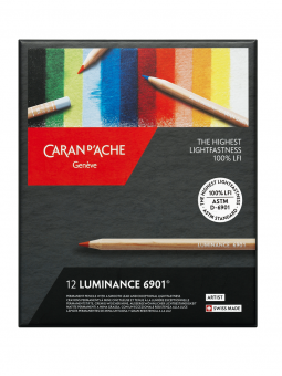 Lápices de Colores Luminance 6901 Caran D Ache Set 12 Colores CA6901712