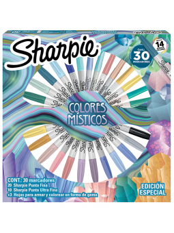 Marcadores Permanentes Sharpie Pack Ruleta 30 Colores Místicos 2155615