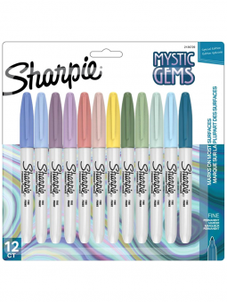 Marcadores Permanentes Sharpie Punta Fina Set 12 Colores Místicos 2155618