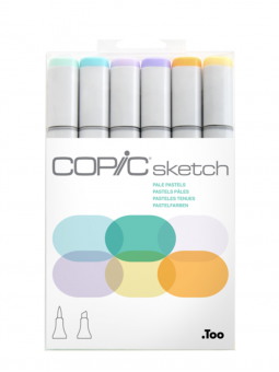 Marcadores Copic Sketch Set 6 Colores Pasteles CO52686