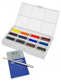 Caja acuarela Winsor Newton 12 colores