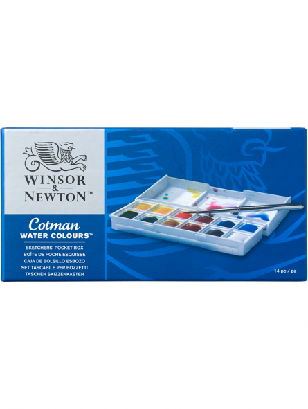 Winsor & Newton - Cotman - Juego de 45 medias pastillas de acuarela
