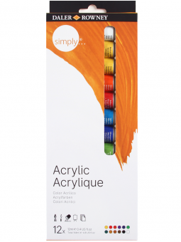 Acrílico Daler Rowney Simply Set 12 Colores 12ml 126500012