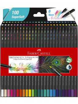 Lápices de Colores Faber Castell Ecolápices Supersoft Set 100 FC210700