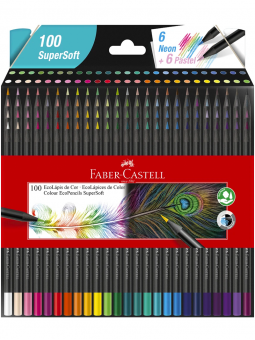 Caja de Colores Faber Castell Supersoft x 100