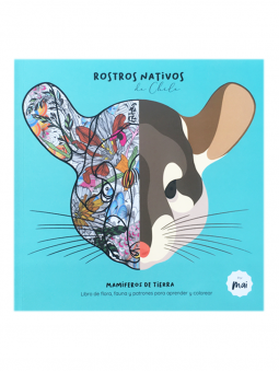 Libro para Colorear Rostros Nativos de Chile, Mamíferos de Tierra | Mai LIBROROSTROSNAT