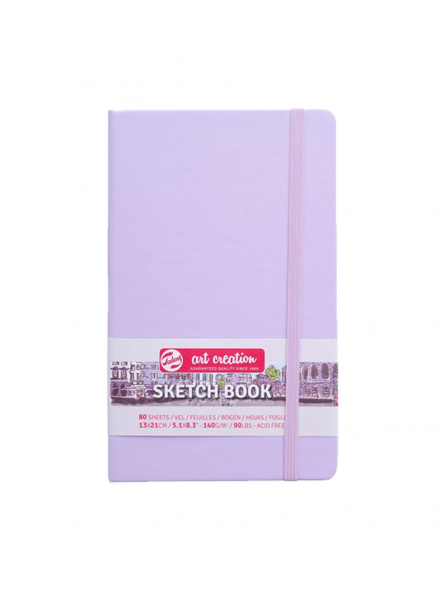 Libreta Sketchbook Art Creation Violeta Pastel 140gr 80 Hojas