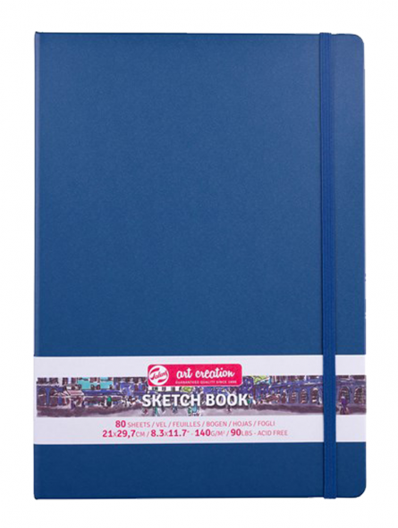 Libreta Sketchbook Art Creation Azul Marino 140gr 80 Hojas