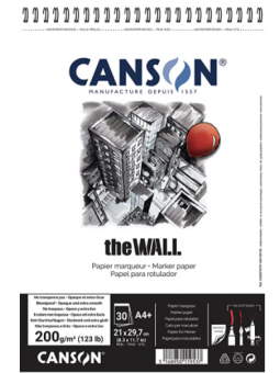 Croquera Marcadores Canson The Wall A4 200gr 30 Hojas C400078797