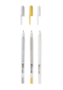Lápices Gel Gelly Roll Sakura Set 3 Blanco, Dorado y Plateado XPGB-3CH2
