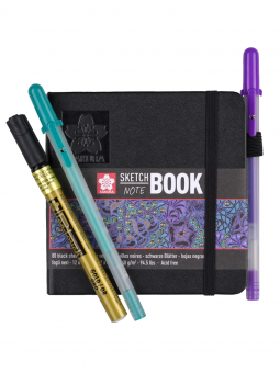 Libreta Sakura 140gr 80 Hojas Negras