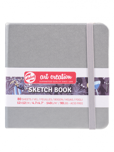 Libreta Sketchbook Art Creation Plateada 140gr 80 Hojas