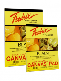 Block de Tela Negra Fredrix Canvas Pad 10 Hojas