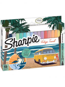 Marcadores Permanentes Sharpie Vintage Travel Set 18 Colores 2152178
