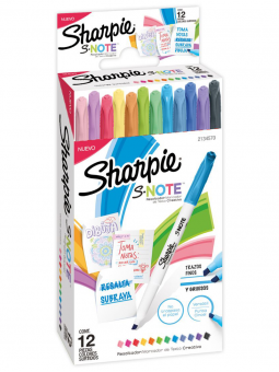 Destacadores Sharpie Note Set Compacto 12 Tonos Pasteles 2134570