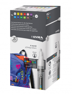 Marcadores Acrílico Graduate Mark All Lyra 2mm Set 12 Colores L6821120