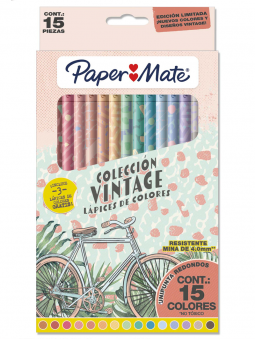 Lápices de Colores Paper Mate Colección Vintage Set 15 2152180