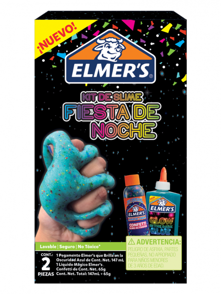 Kit Para Hacer Slime Fiesta de Noche Elmer's | Niños en Color Animal