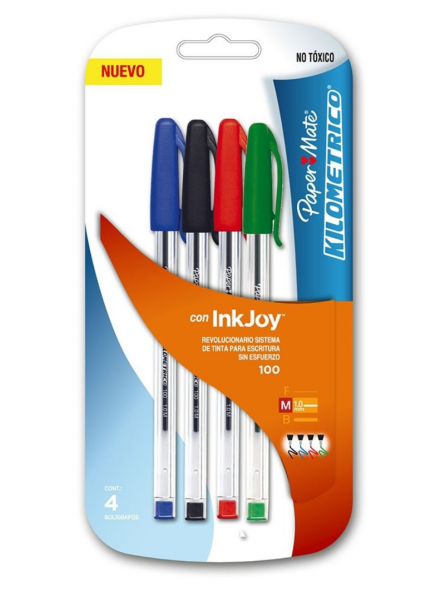 Boligrafo Paper Mate 100St 8 Colores