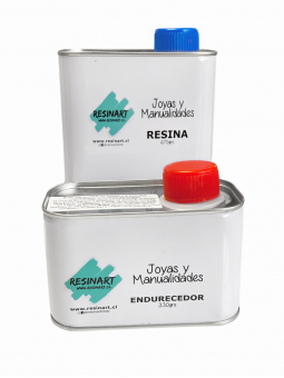 Resina Epóxica Cristalina Resinart Kit Joyas y Manualidades 1 Kilo KITRESINART