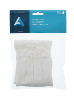 Guantes 100% Algodón Blancos Mediano Art Alternatives Pack 4 AA17640